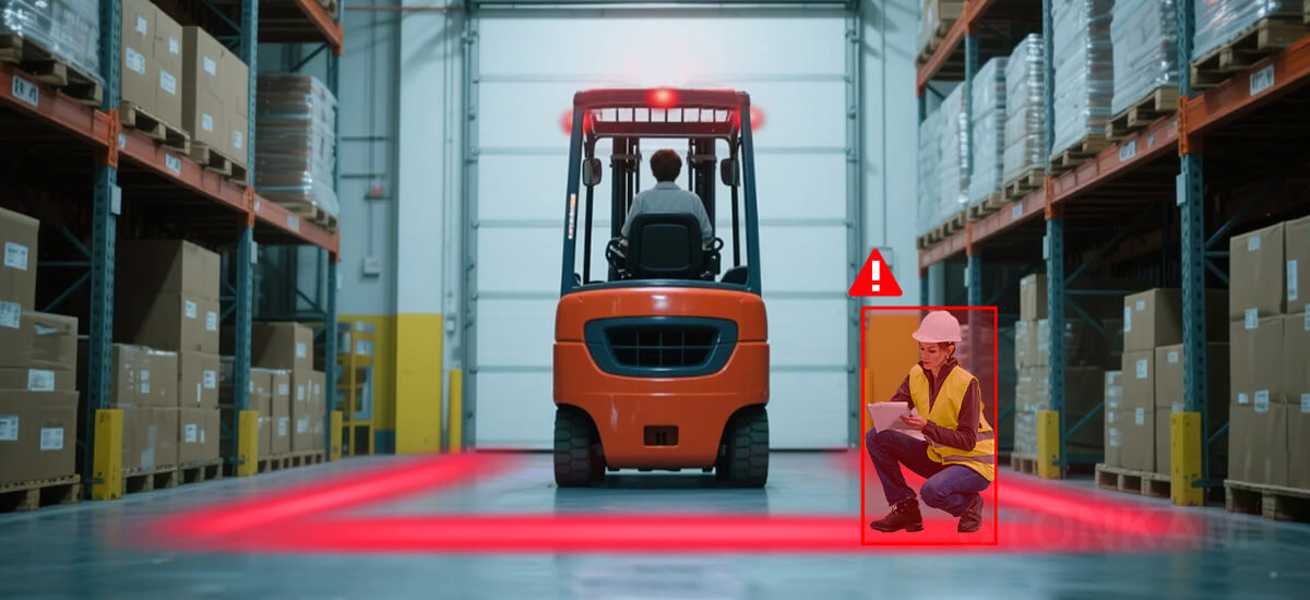 叉車盲區(qū)方案
